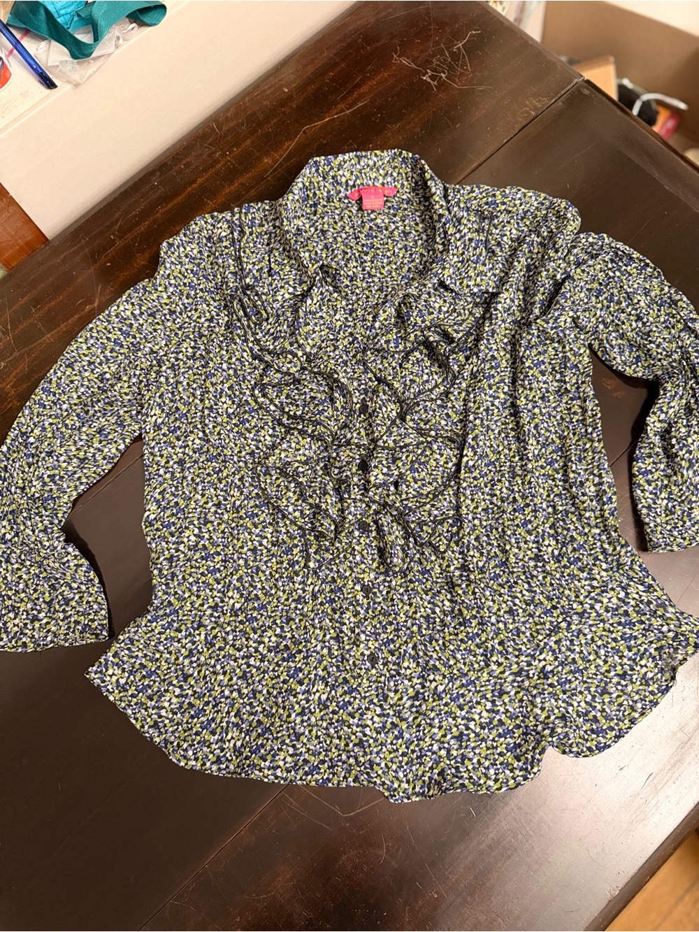 Y2K whimsy ruffle top